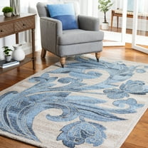 SAFAVIEH Abstract Parker Floral Area Rug, Beige/Blue, 5' x 8'