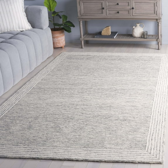 SAFAVIEH Abstract Payton Geometric Area Rug, Gray/Ivory, 4' x 6'