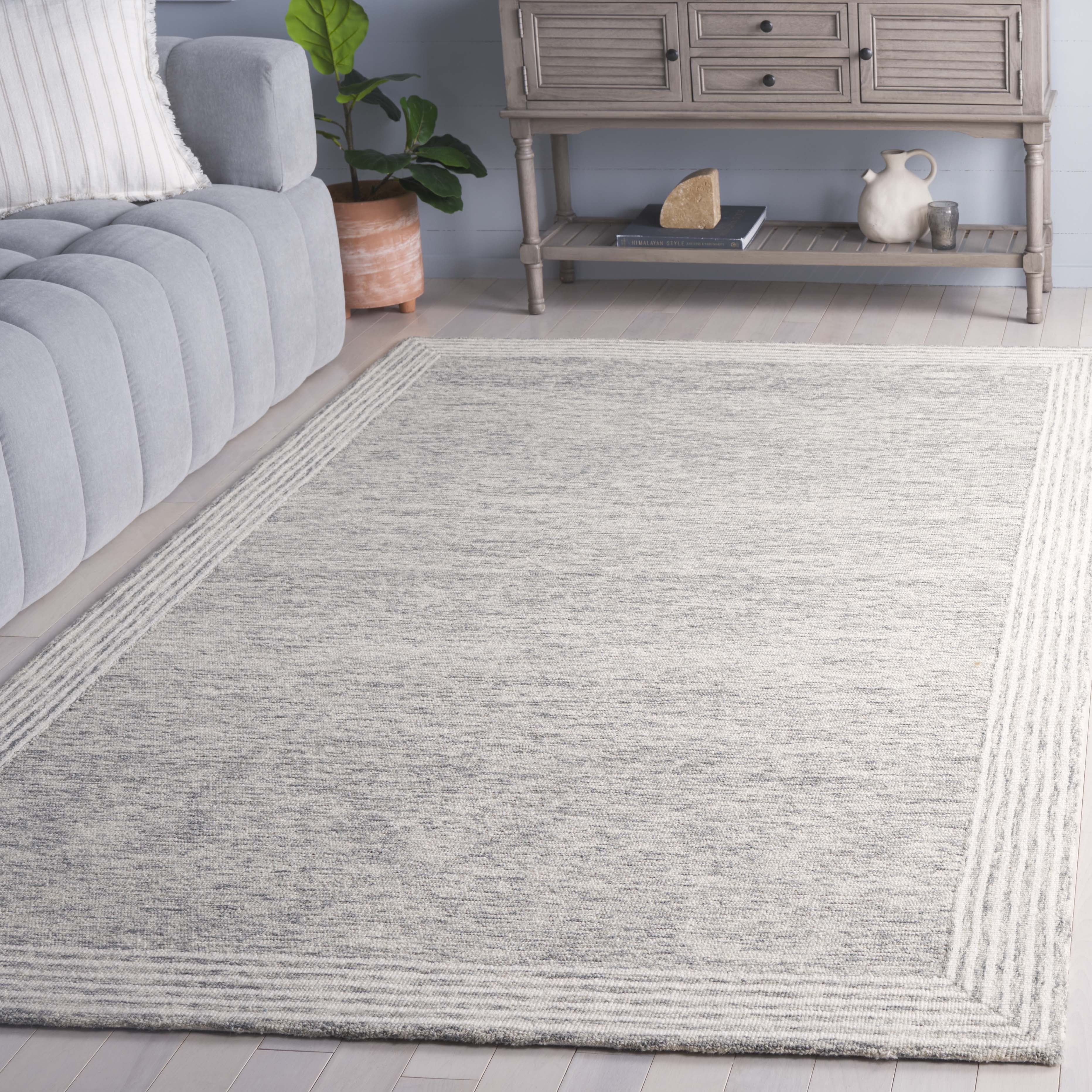 SAFAVIEH Abstract Payton Geometric Area Rug, Gray/Ivory, 8' x 10'