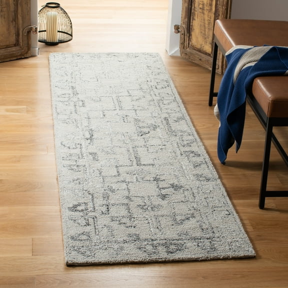 SAFAVIEH Abstract Qiana Geometric Runner Rug, Taupe/Black, 2'3" x 8'