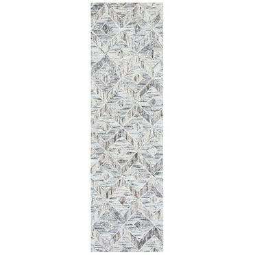 SAFAVIEH Abstract Quincy Geometric Runner Rug, Grey/Beige, 2'3" x 8'