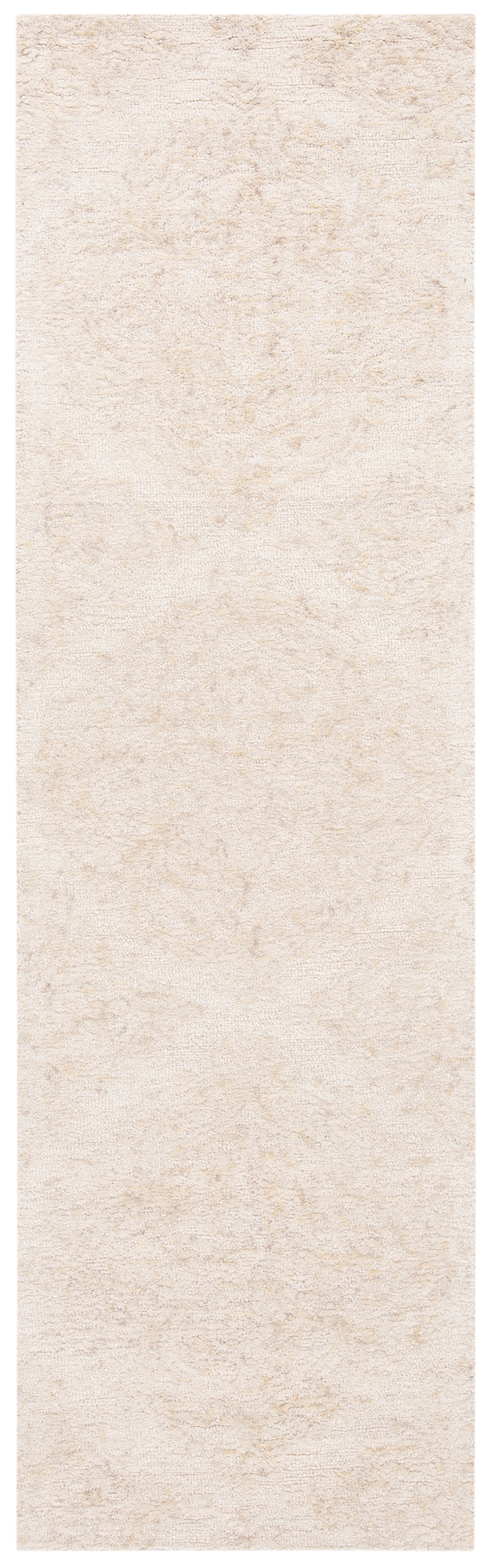 Ivory Abstract Hand-Tufted Wool Runner Rug 2'3" x 6'