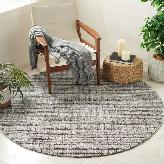 SAFAVIEH Abstract Rionach Trellis Area Rug, Gray/Brown, 6' x 6' Round