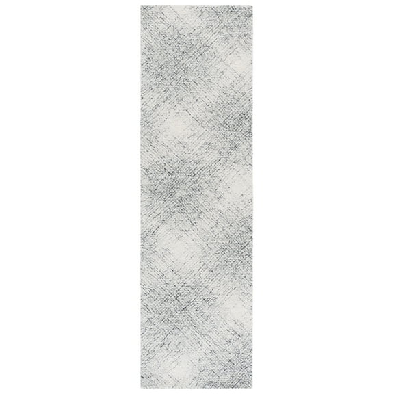 SAFAVIEH Abstract Romeo Abstract Runner Rug, Ivory/Black, 2'3" x 8'