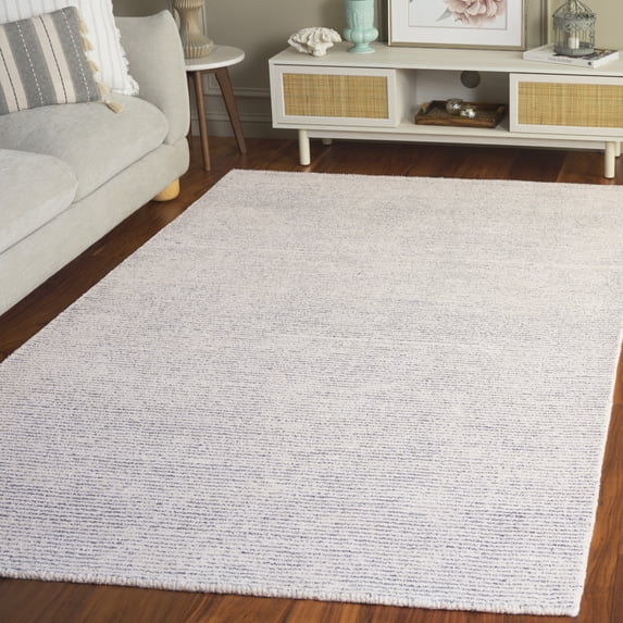 SAFAVIEH Abstract Rumen Solid Color Area Rug, Ivory/Silver, 3' x 5'
