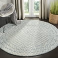 thumbnail image 1 of SAFAVIEH Abstract Ryder Abstract Wool Area Rug, Blue/Ivory, 8' x 8' Round, 1 of 8