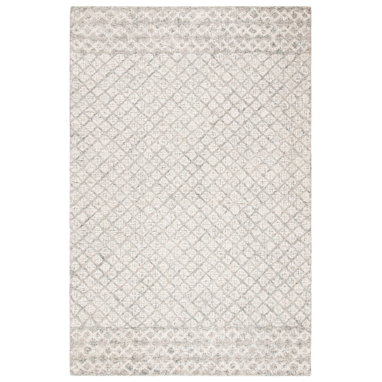 Ivory Abstract Hand-Tufted Wool Accent Rug 2' x 3'