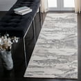 thumbnail image 1 of SAFAVIEH Abstract Seachlann Abstract Wool Runner Rug, Charcoal/Ivory, 2'3" x 6', 1 of 10