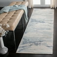 thumbnail image 1 of SAFAVIEH Abstract Seachlann Abstract Wool Runner Rug, Ivory/Blue, 2'3" x 12', 1 of 11