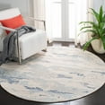 thumbnail image 1 of SAFAVIEH Abstract Seachlann Abstract Wool Area Rug, Ivory/Blue, 4' x 4' Round, 1 of 11