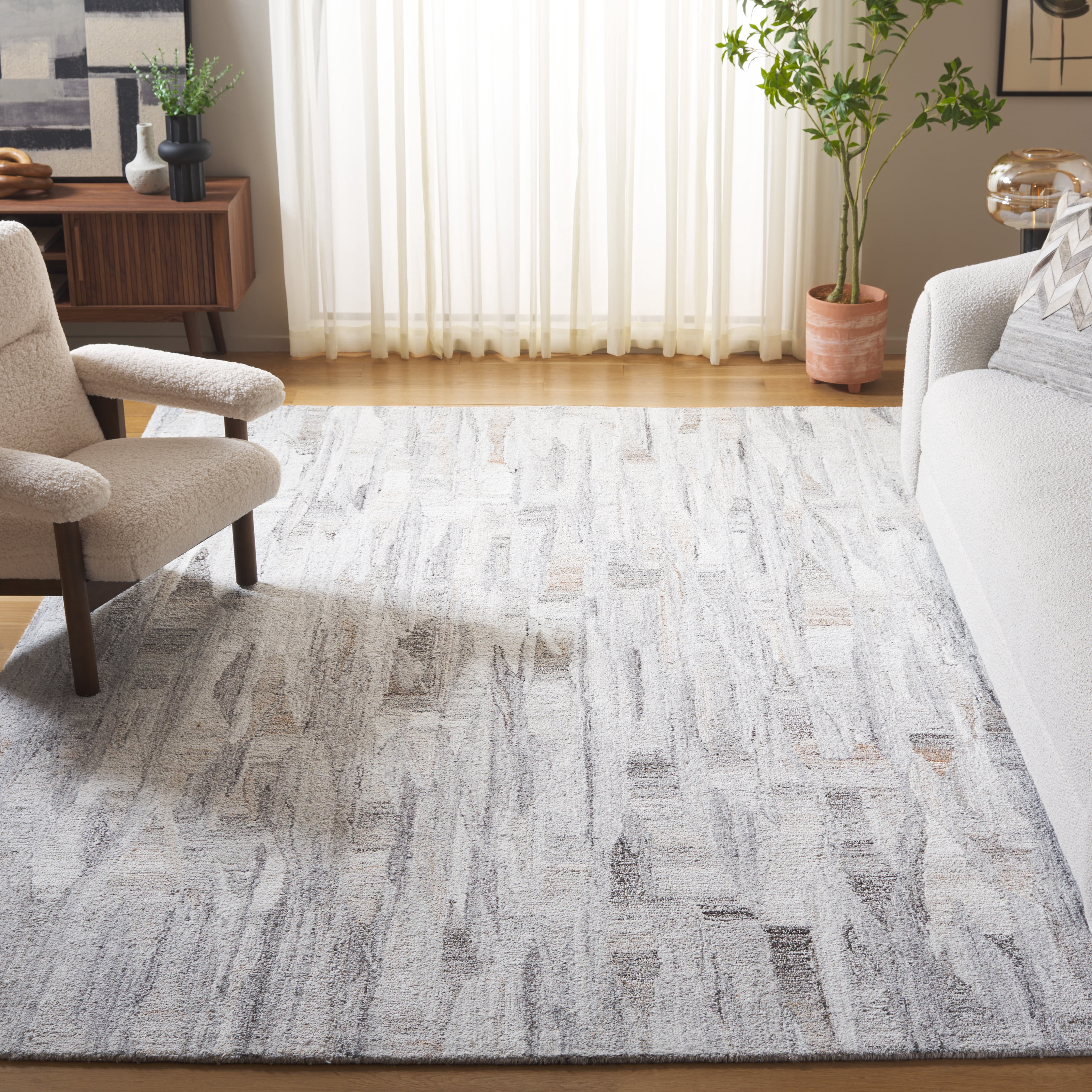 SAFAVIEH Abstract Selina Abstract Area Rug, Beige/Brown, 8' x 10'
