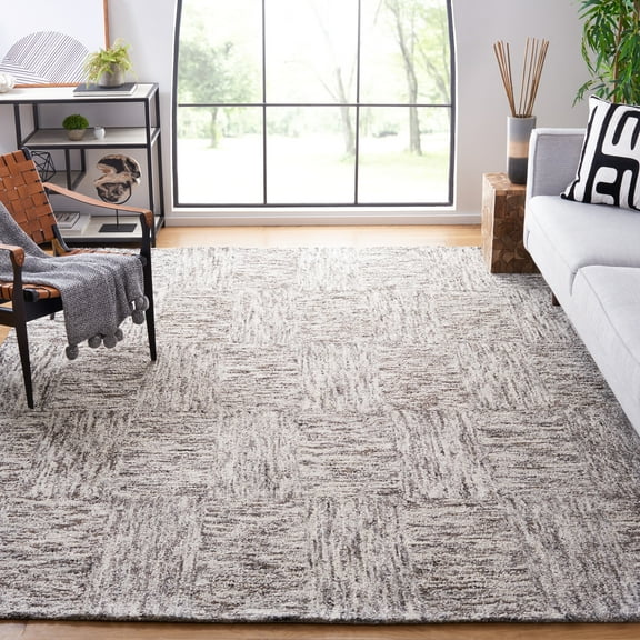 SAFAVIEH Abstract Sharlene Abstract Area Rug, Ivory/Charcoal, 8' x 10'