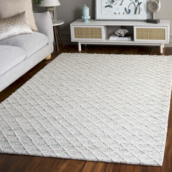 SAFAVIEH Abstract Shelagh Geometric Area Rug, Green/Ivory, 4' x 6'