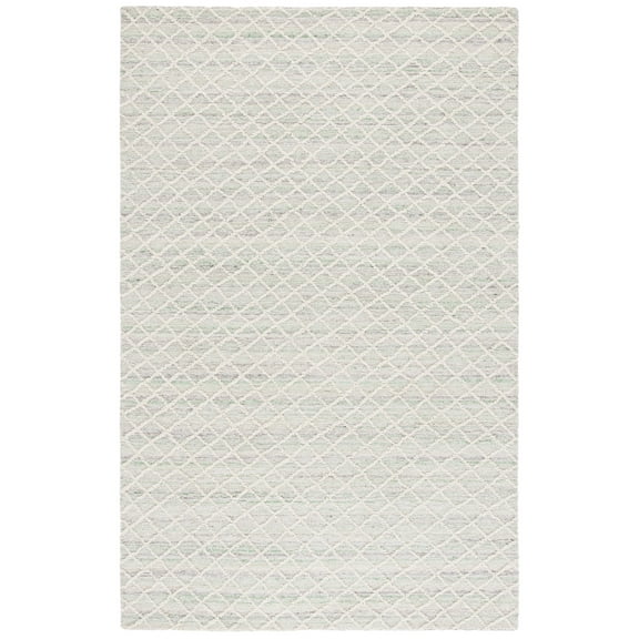 SAFAVIEH Abstract Shelagh Geometric Area Rug, Green/Ivory, 5' x 8'