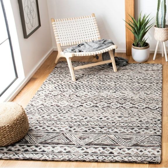 SAFAVIEH Abstract Sheryll Geometric Area Rug, Gray/Brown, 2' x 3'