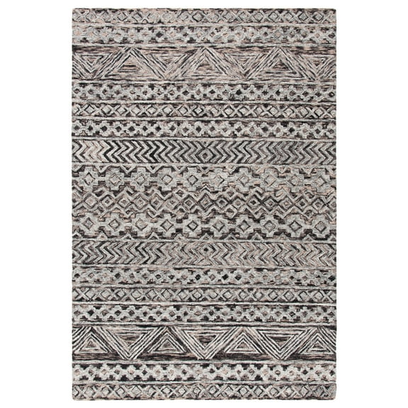 SAFAVIEH Abstract Sheryll Geometric Area Rug, Gray/Brown, 5' x 8'