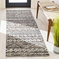 thumbnail image 1 of SAFAVIEH Abstract Sheryll Geometric Runner Rug, Gray/Brown, 2'3" x 6', 1 of 10
