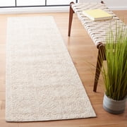 SAFAVIEH Abstract Spencer Distressed Wool Runner Rug, Beige/Light Brown, 2'3" x 8'