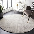 thumbnail image 1 of SAFAVIEH Abstract Stephanie Plaid Wool Area Rug, Gray/Ivory, 6' x 6' Round, 1 of 12