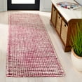 thumbnail image 1 of SAFAVIEH Abstract Stephanie Plaid Wool Runner Rug, Red/Ivory, 2'3" x 8', 1 of 11