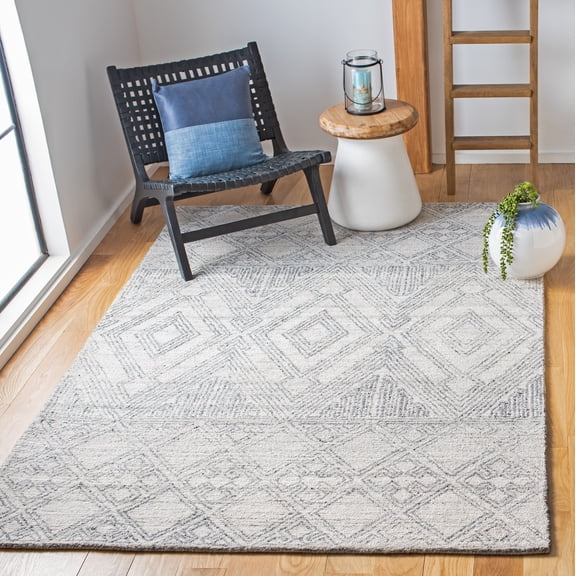 SAFAVIEH Abstract Tendrils Geometric Area Rug, Ivory/Grey, 4' x 6'
