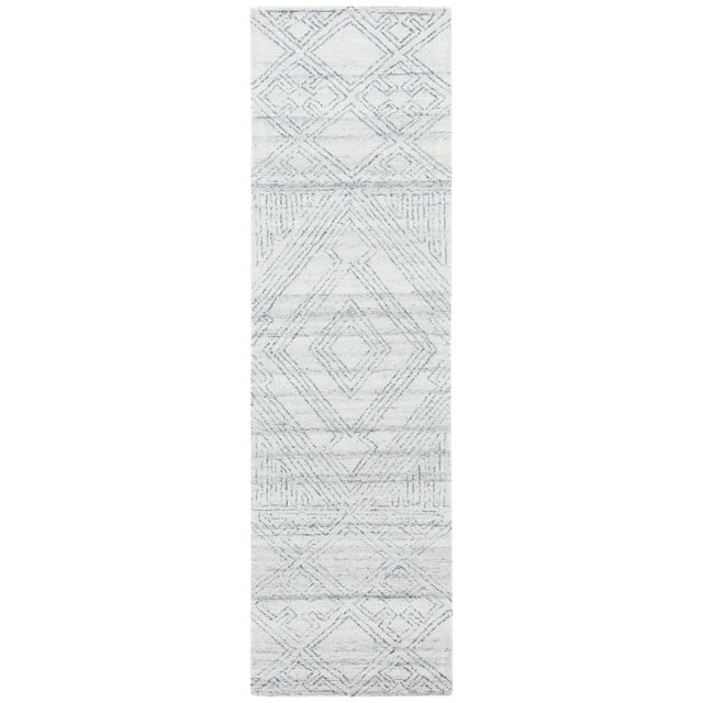 SAFAVIEH Abstract Tendrils Geometric Runner Rug, Ivory/Grey, 2'3" x 6'