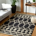 thumbnail image 1 of SAFAVIEH Abstract Torrey Geometric Wool Area Rug, Black/Ivory, 6' x 6' Square, 1 of 12