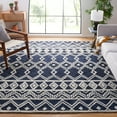 thumbnail image 1 of SAFAVIEH Abstract Torrey Geometric Wool Area Rug, Navy/Ivory, 8' x 10', 1 of 12