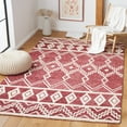 thumbnail image 1 of SAFAVIEH Abstract Torrey Geometric Wool Area Rug, Red/Ivory, 5' x 8', 1 of 12