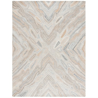 SAFAVIEH Abstract Tyler Geometric Area Rug, Grey/Rust, 8' x 10'