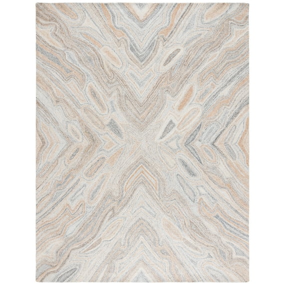 SAFAVIEH Abstract Tyler Geometric Area Rug, Gray/Rust, 8' x 10'