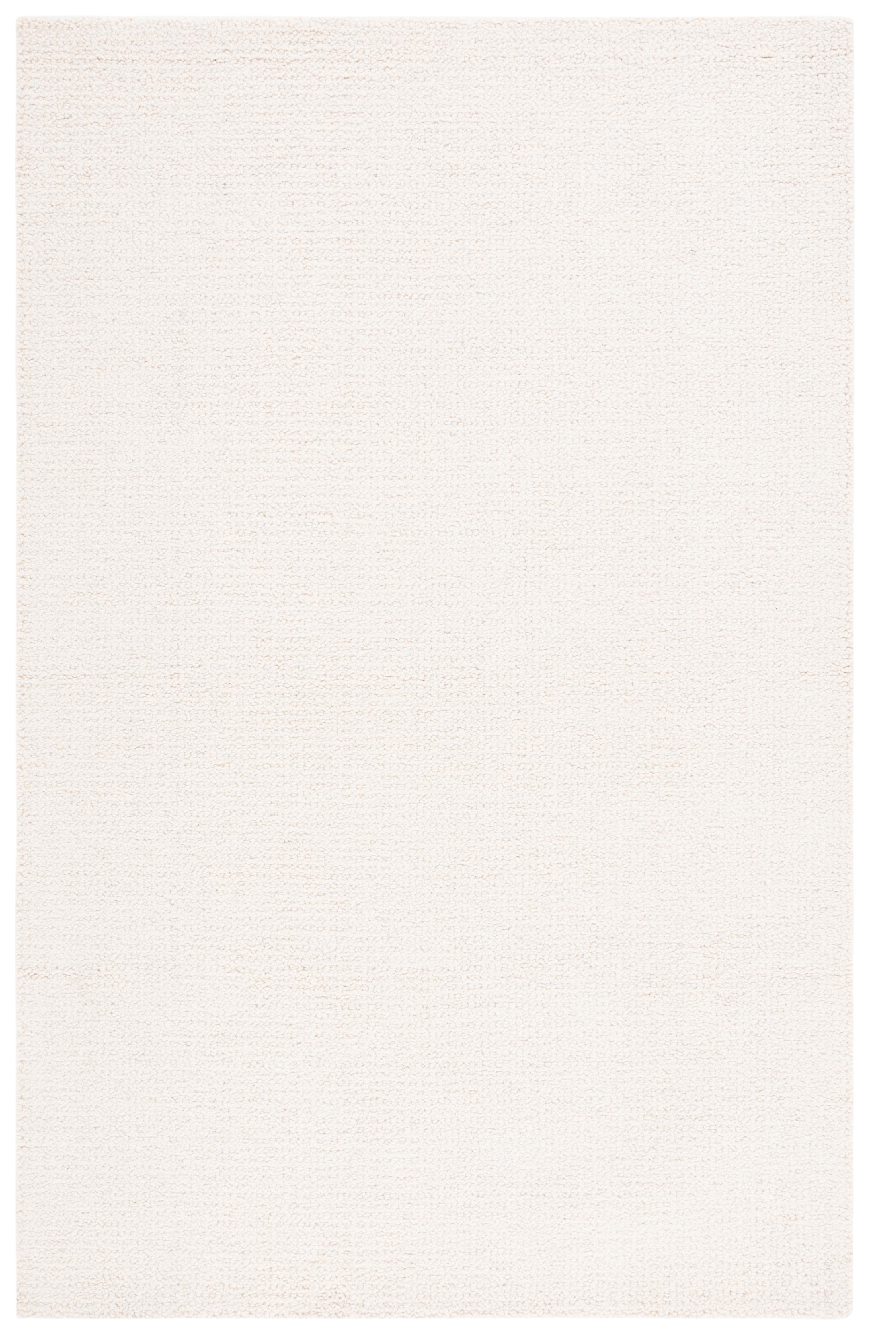 Ivory Handmade Tufted Wool Abstract Square Rug, 8' x 10'