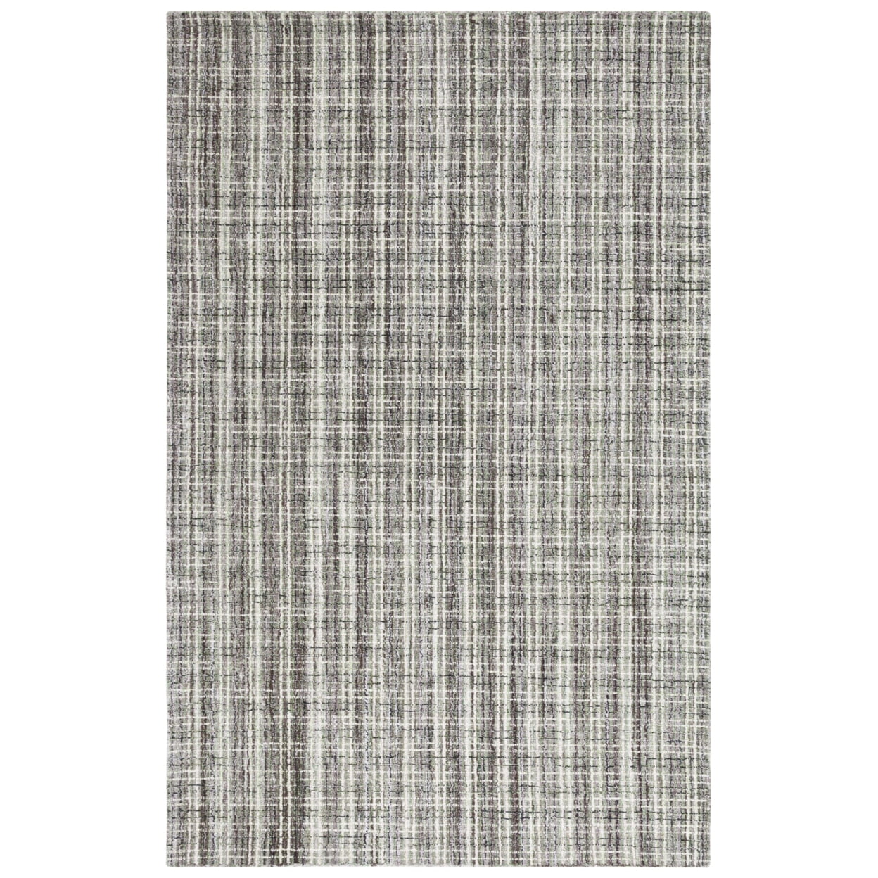 Handmade Tufted Abstract Wool Round Rug, 6' x 9'