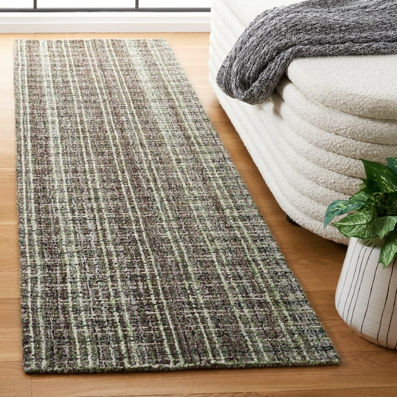 SAFAVIEH Abstract Winton Trellis Runner Rug, Brown/Green, 2'3" x 8'