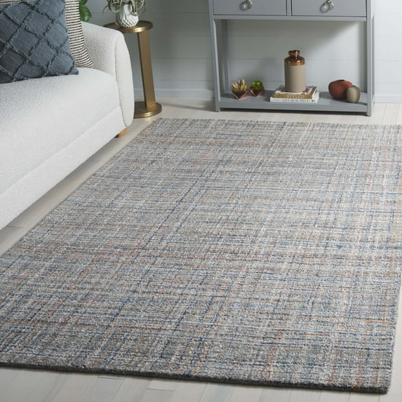 SAFAVIEH Abstract Yorick Striped Polyester Area Rug, Blue/Gray, 3' x 5'