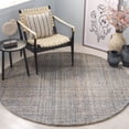thumbnail image 1 of SAFAVIEH Abstract Yorick Striped Polyester Area Rug, Blue/Gray, 6' x 6' Round, 1 of 10
