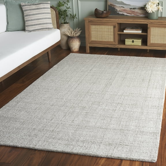 SAFAVIEH Abstract Yorick Striped Polyester Area Rug, Light Grey, 8' x 10'