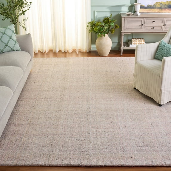 SAFAVIEH Abstract Yorick Striped Polyester Area Rug, Pink/Beige, 8' x 10'