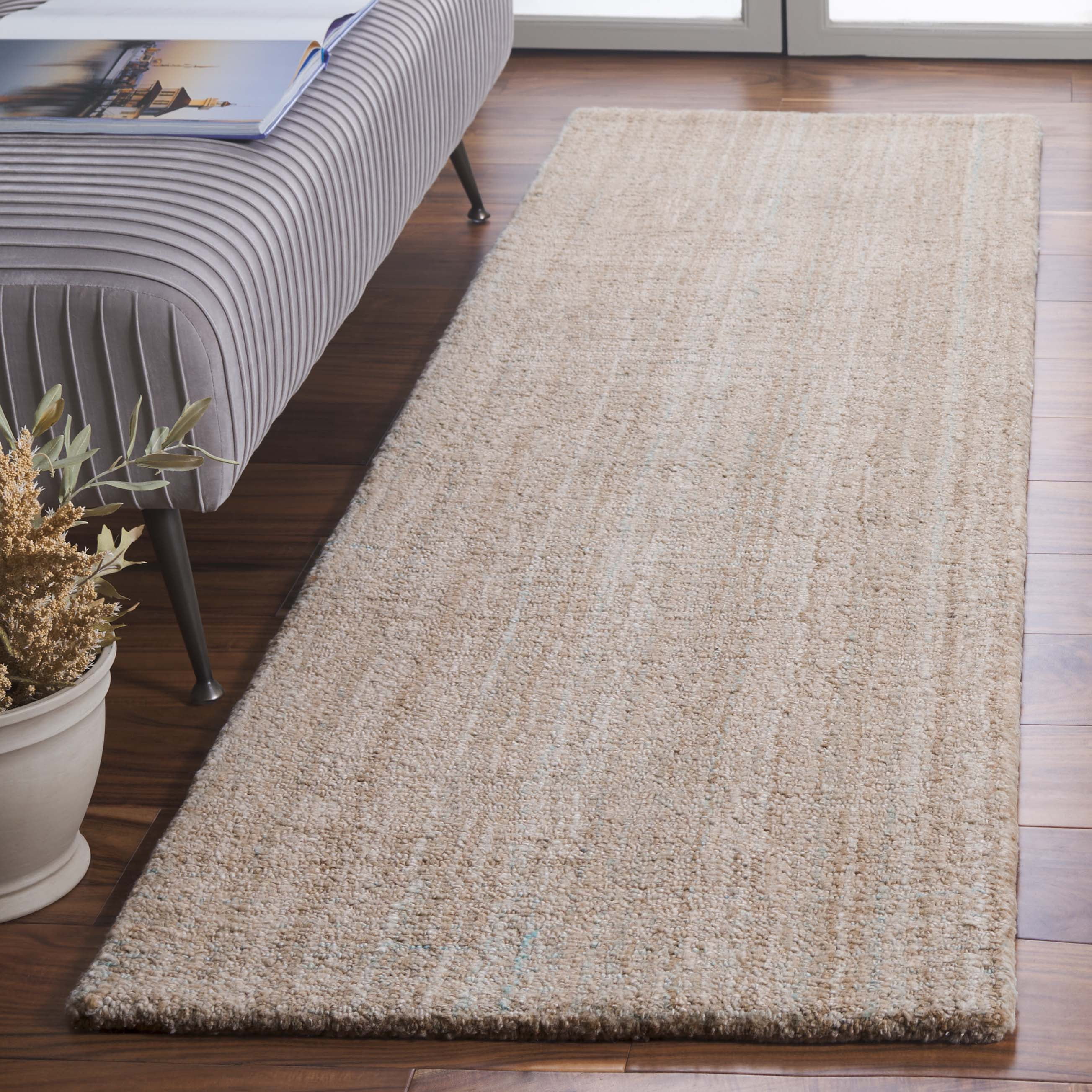 Polyester Runner Rugs SAFAVIEH Abstract Yorick Striped Polyester Runner Rug, Aqua/Brown, 2'3 ...