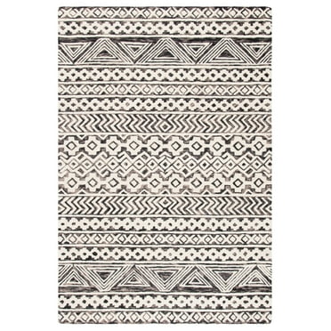 SAFAVIEH Abstract Zachariah Geometric Area Rug, Ivory/Grey, 2' x 3'