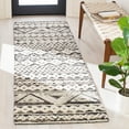 thumbnail image 1 of SAFAVIEH Abstract Zachariah Geometric Runner Rug, Ivory/Gray, 2'3" x 8', 1 of 10