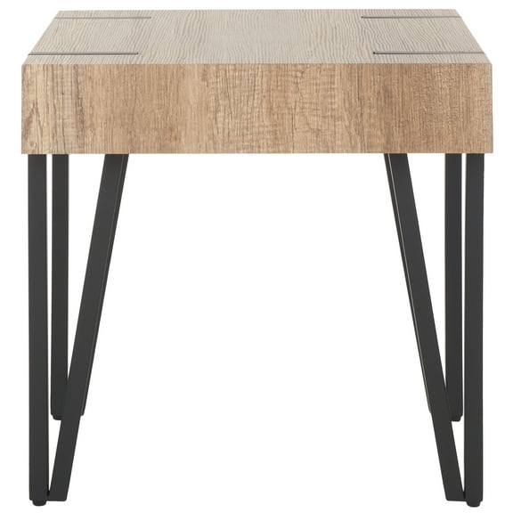 SAFAVIEH Aburton Modern End Table, Multibrown/Black (19.7 in. W x 19.7 in. D x 19.7 in. H)