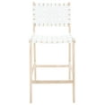 thumbnail image 1 of SAFAVIEH Adah Leather Counter Stool, White/Beige, 1 of 7
