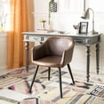 thumbnail image 1 of SAFAVIEH Adalena Midcentury Modern Accent Chair, Brown, 1 of 10