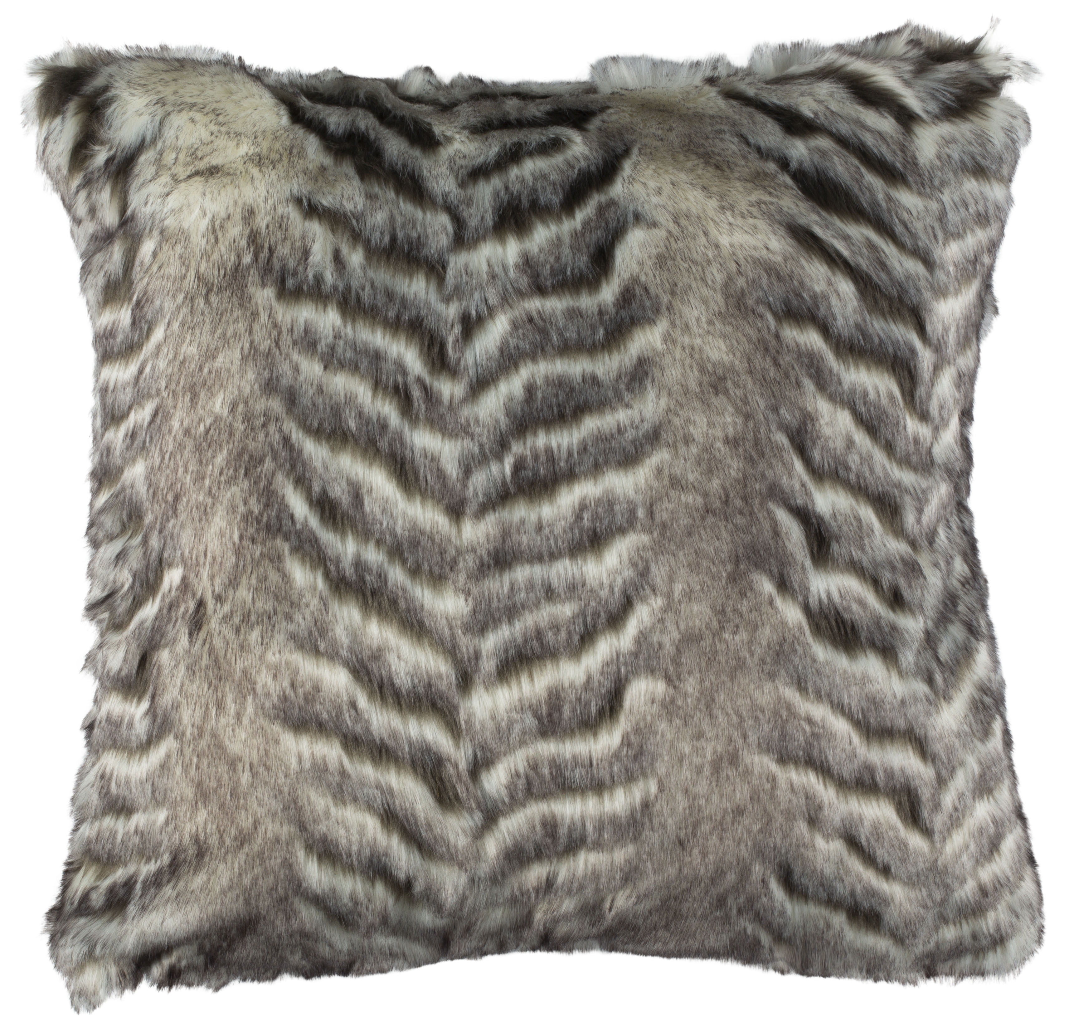 Adalet Multi-Color Faux Fur 20" x 20" Decorative Pillow