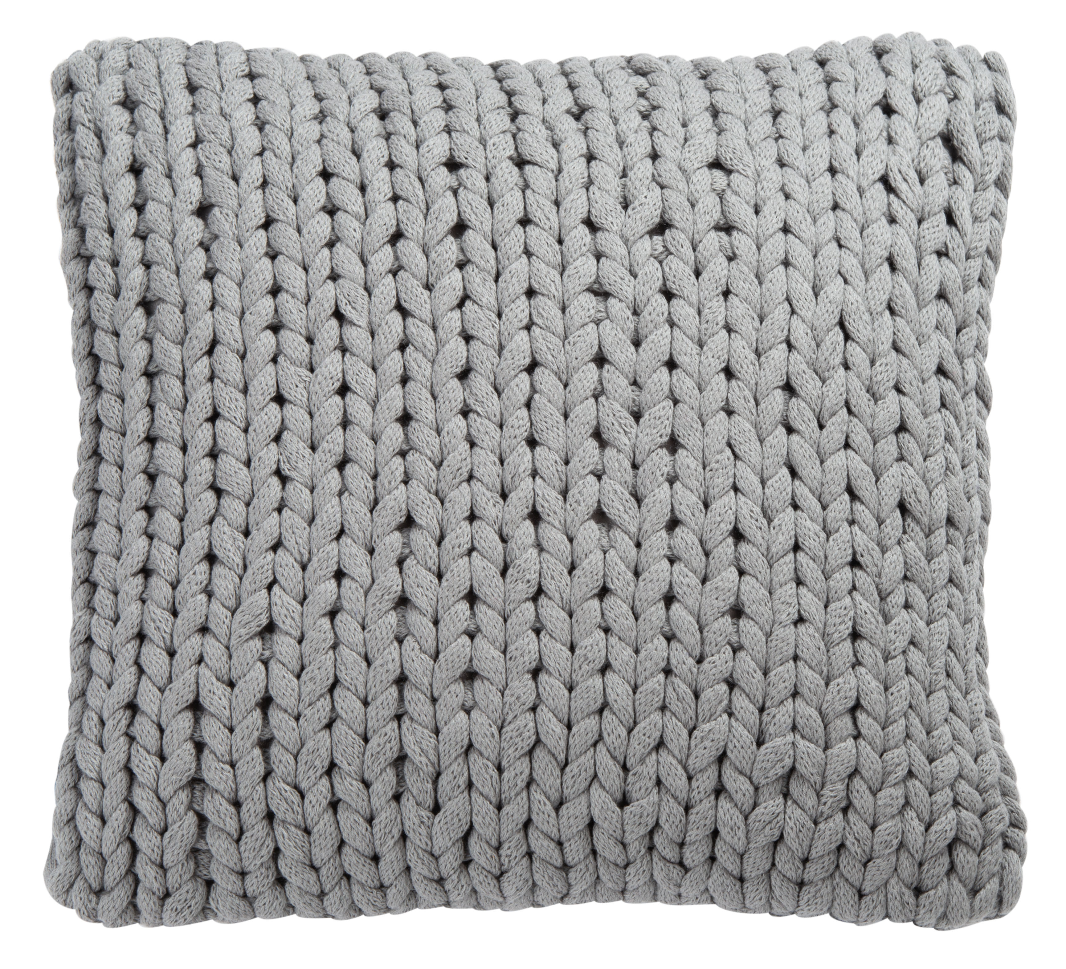 SAFAVIEH Adalina Solid Knitted Accent Pillow, 20" x 20", Grey - image 1 of 3