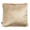 thumbnail image 1 of SAFAVIEH Adanna Fur 20" x 20" Solid Faux Fur Plush Pillow, Brown, 1 of 4