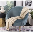 thumbnail image 1 of SAFAVIEH Adara Solid Cotton Lurex Knit Throw, 50" x 60", Natural/Gold, 1 of 2