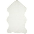 thumbnail image 1 of SAFAVIEH Addie Solid Plush Polyester Sheep Shag Area Rug, Ivory, 3' x 5', 1 of 5