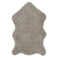 thumbnail image 1 of SAFAVIEH Addie Solid Plush Polyester Sheep Shag Area Rug, Silver, 2'6" x 4', 1 of 4